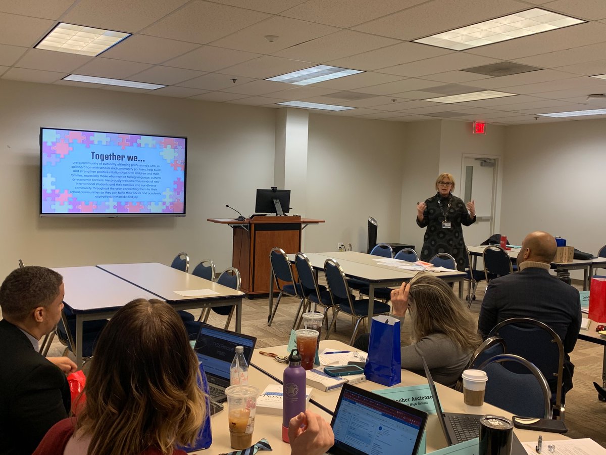 IAEMCPS's tweet photo. Norka Padilla, IAE Instructional Specialist and Dr. Art Williams enjoyed supporting Principal Interns learning around supporting “newcomers or recently arrived International students!” Thanks Leadership Development Team for the collaborative experience! https://t.co/GHRM17U1H2