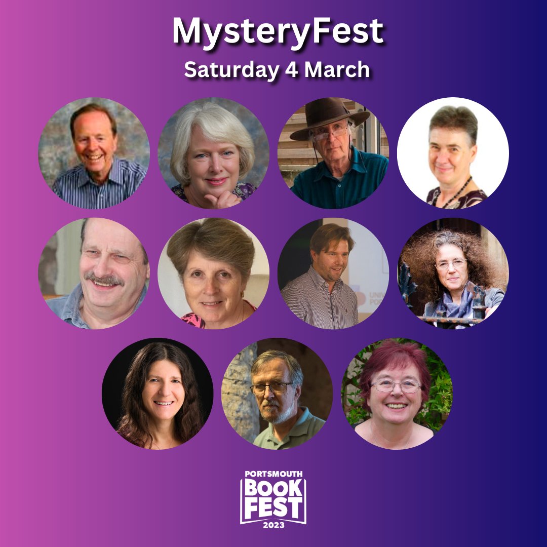 Join us at Mysteryfest this Saturday at Central Library for a brilliant day with 11 authors and speakers, including bestsellers! Tickets Portsmouth.spydus.co.uk