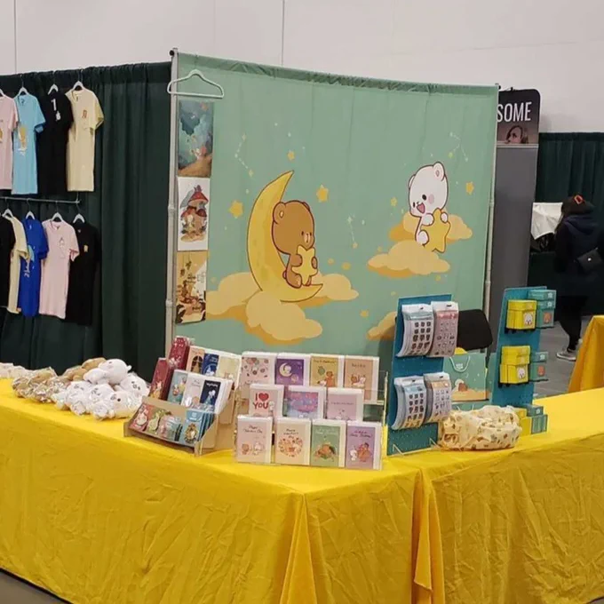 Hello Seattle! We're here in #ECCC booth 10035 in Exhibit Hall 1 We bring Milk Mocha plushies &amp; other merchs! We also have NEW USA Special stickers that will be available in USA cons only~! Pls come &amp; say hi! ---⠀#milkmochabear 