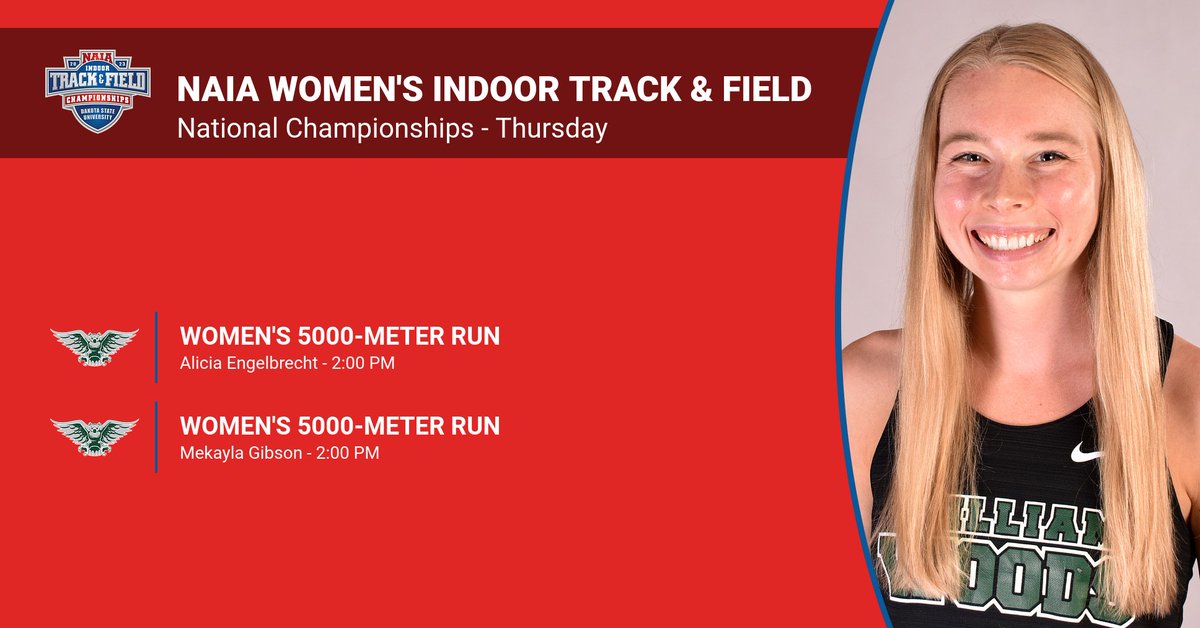AMCSports's tweet photo. Good luck to Alicia and Mekayla as they compete in the women's 5000-meter run at the NAIA Women's Indoor Track &amp; Field National Championships. 

#AMCWTRACK #AMCSPORTS https://t.co/uAAaljR33q