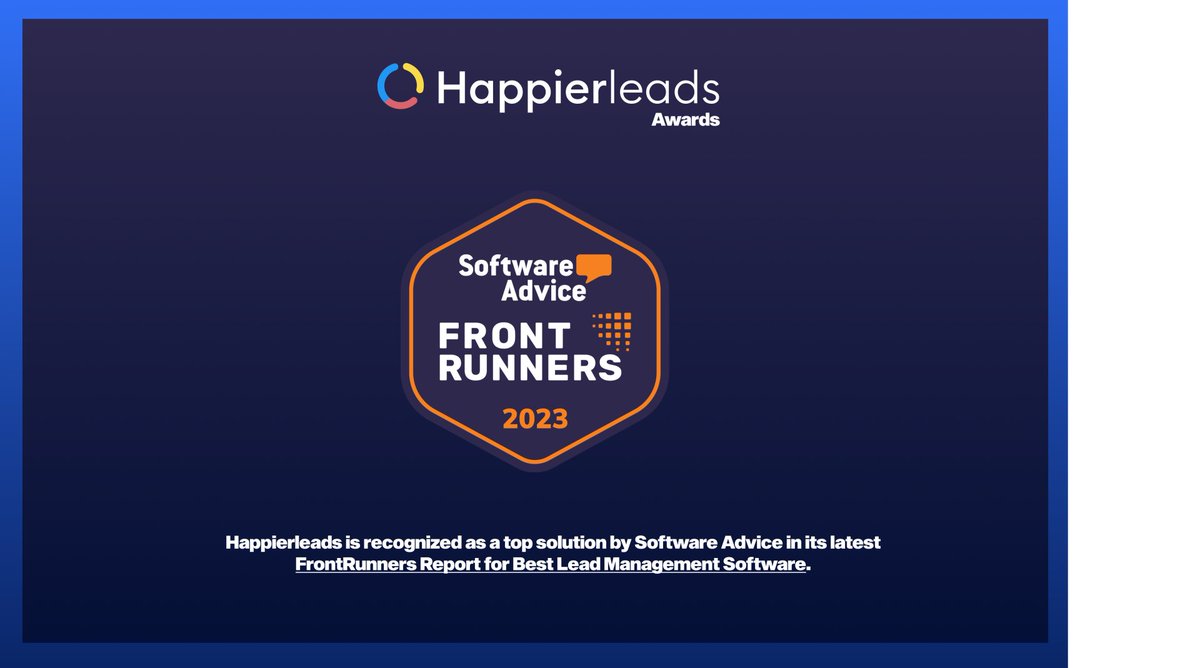 happierleads's tweet photo. Happierleads is recognized as a top solution by Software Advice in its latest FrontRunners Report for Best Lead Management Software.

Learn more about Happierleads: https://t.co/fAlUuPFnx7

#business #startups #b2b #SaaS #leadgeneration #leads #websitetraffic #marketing https://t.co/zdao93sh3E