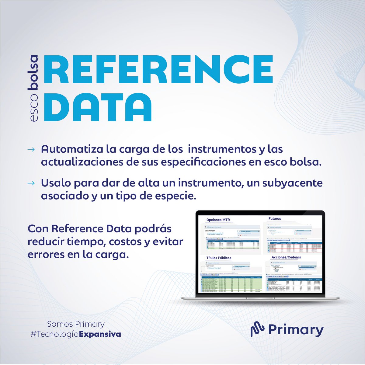 ¿Aún no activás Reference Data en la plataforma esco bolsa?
Con este feature automatizás la carga de instrumentos, reduciendo tiempo y costos. Conocé más en este video: youtu.be/hFmAEwZ4ltk
#automatización #inversiones #Primary