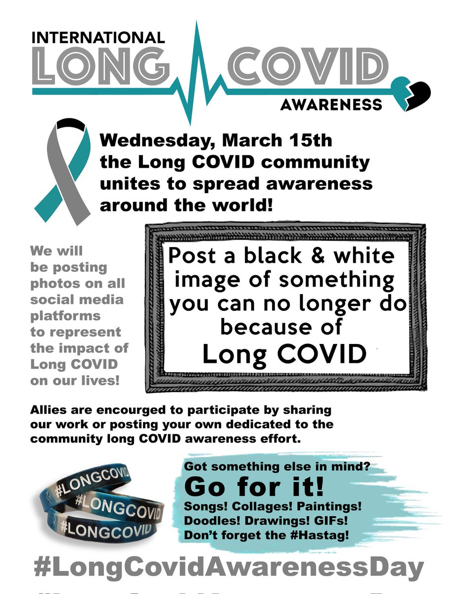 long_covid's tweet photo. We're supporting International Long Covid Awareness Day - Wednesday 15th March.
Find out more about how you can help and spread the word here: https://t.co/nOEkkl3mxH 

#LongCovidAwarenessDay @LCawarenessInt https://t.co/4dLOwwVhja