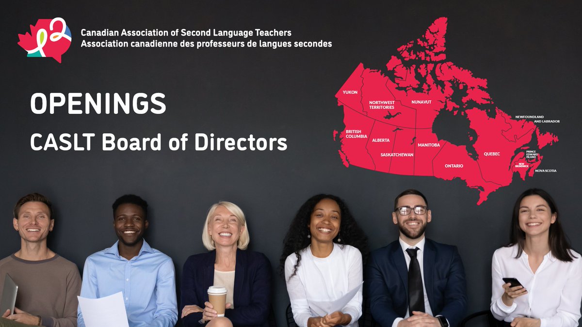 CASLT_ACPLS's tweet image. Are you passionate about language education &amp;amp; recognized as a leader in your field? Consider joining our Board of Directors!

Learn more: caslt.org/en/positions/c… #langchat #languageteacher #indigenouslanguage #internationallanguage #FSL #ESL