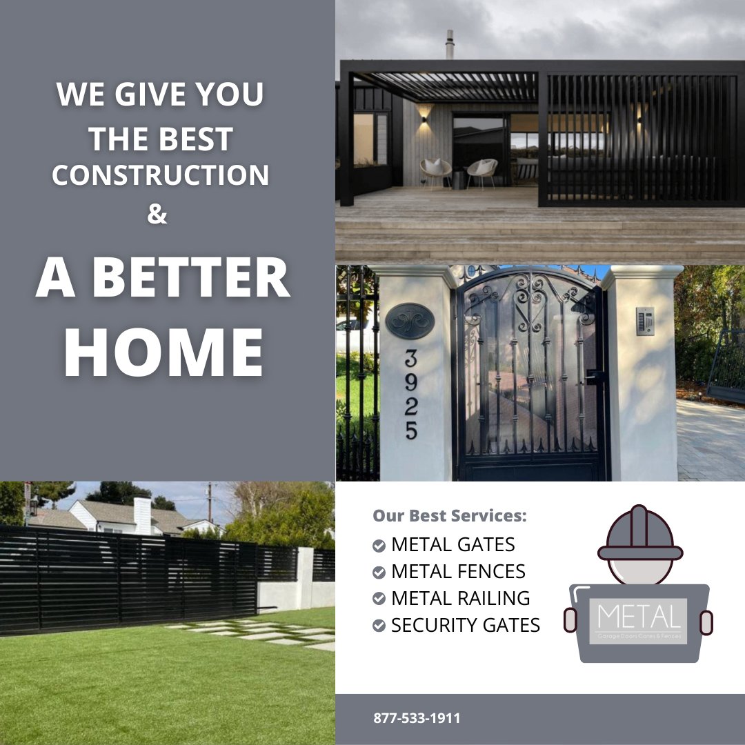 MetalGarageDo1's tweet image. Step aside and let us work our magic! 🔨 We have been tirelessly transforming metal gates into stunning works of art for your construction project. #constructionproject #metalgate #metalsecuritygates #metalgatesandfencestarzana #concretefencestarzana#concretegatestarzana