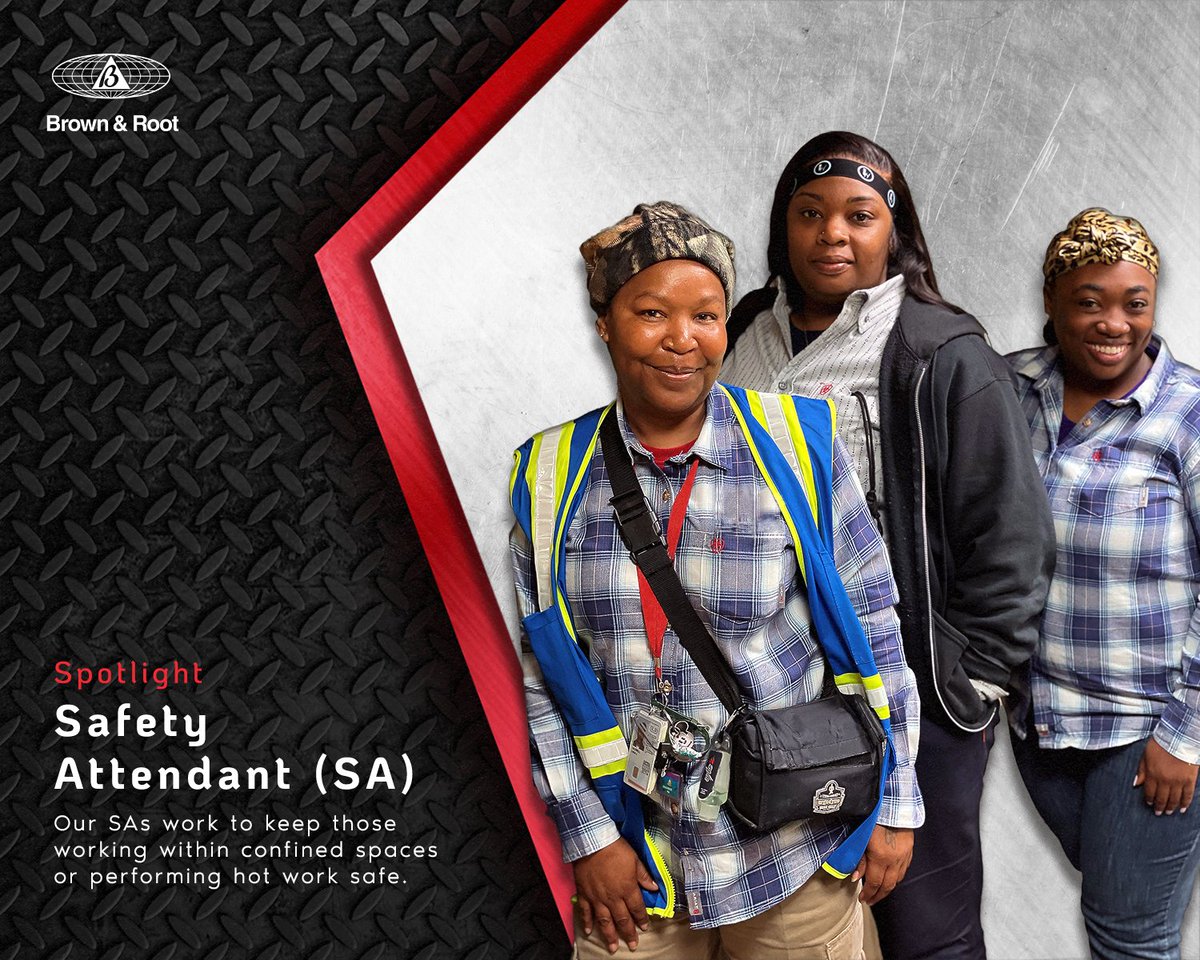 brownandroot's tweet image. With turnaround season underway, our Safety Attendants (SAs) are working hard to maintain the safety and well-being of those working in confined spaces or performing hot work. #safetyattendants #turnaroundseason #buildingthefuture