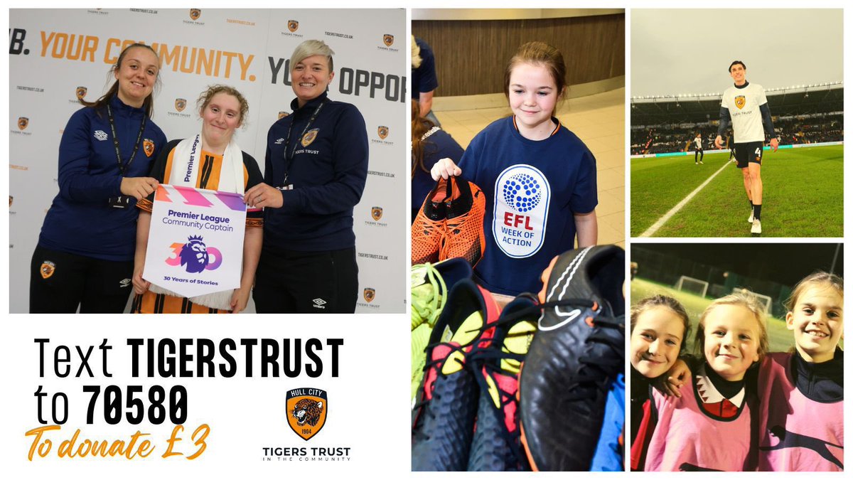 HCOSC_Official's tweet photo. The @tigerstrust Arena bar will be open ahead of the #HULWBA Tigers Trust takeover match (Fri 3rd) from 5.30pm & we’ll be there too to see if the £140+ in Open the Box gets won & enjoy a 🍻
NB: If you’re able please text TIGERSTRUST to 70580 to donate £3. 🧡 #InspiredCommunities https://t.co/IupR46elBm