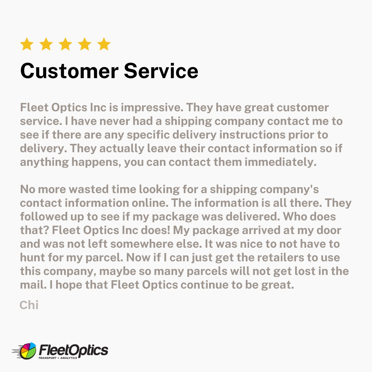 It’s important to us to ensure your packages are delivered safely &amp; successfully. We do this by providing a customer service strategy with notifications throughout the delivery, with the added opportunity to connect with our team with any questions for a successful delivery.