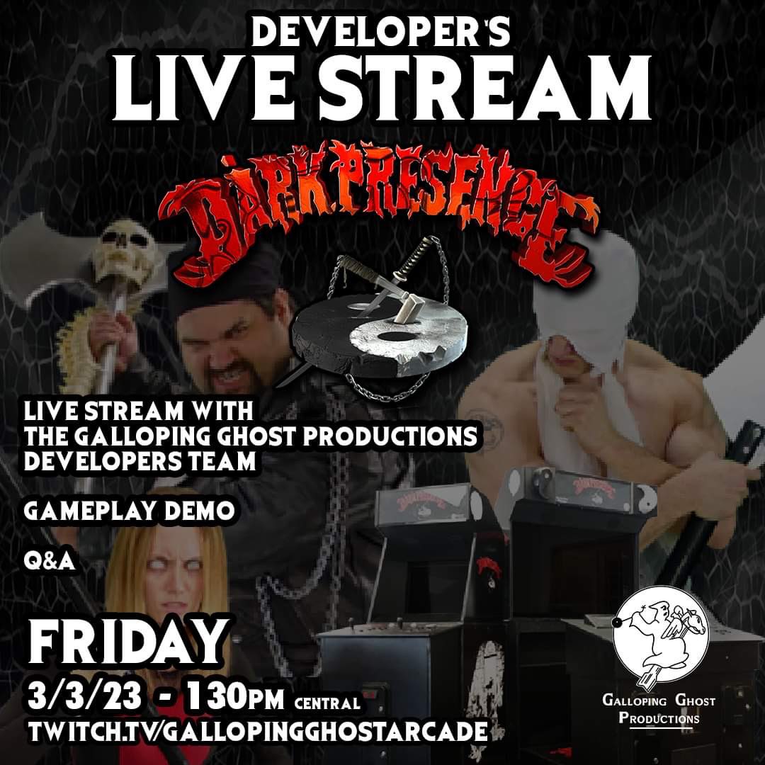 GallopingGhostP's tweet photo. Tomorrow on Twitch! Live gameplay demo of Dark Presence! #FGC #fightinggames 
#gallopingghostproductions #darkpresence #arcadegame #developer #gaming #twitch #TwitchAffilate #gallopingghostarcade https://t.co/WpWpIYrGLg