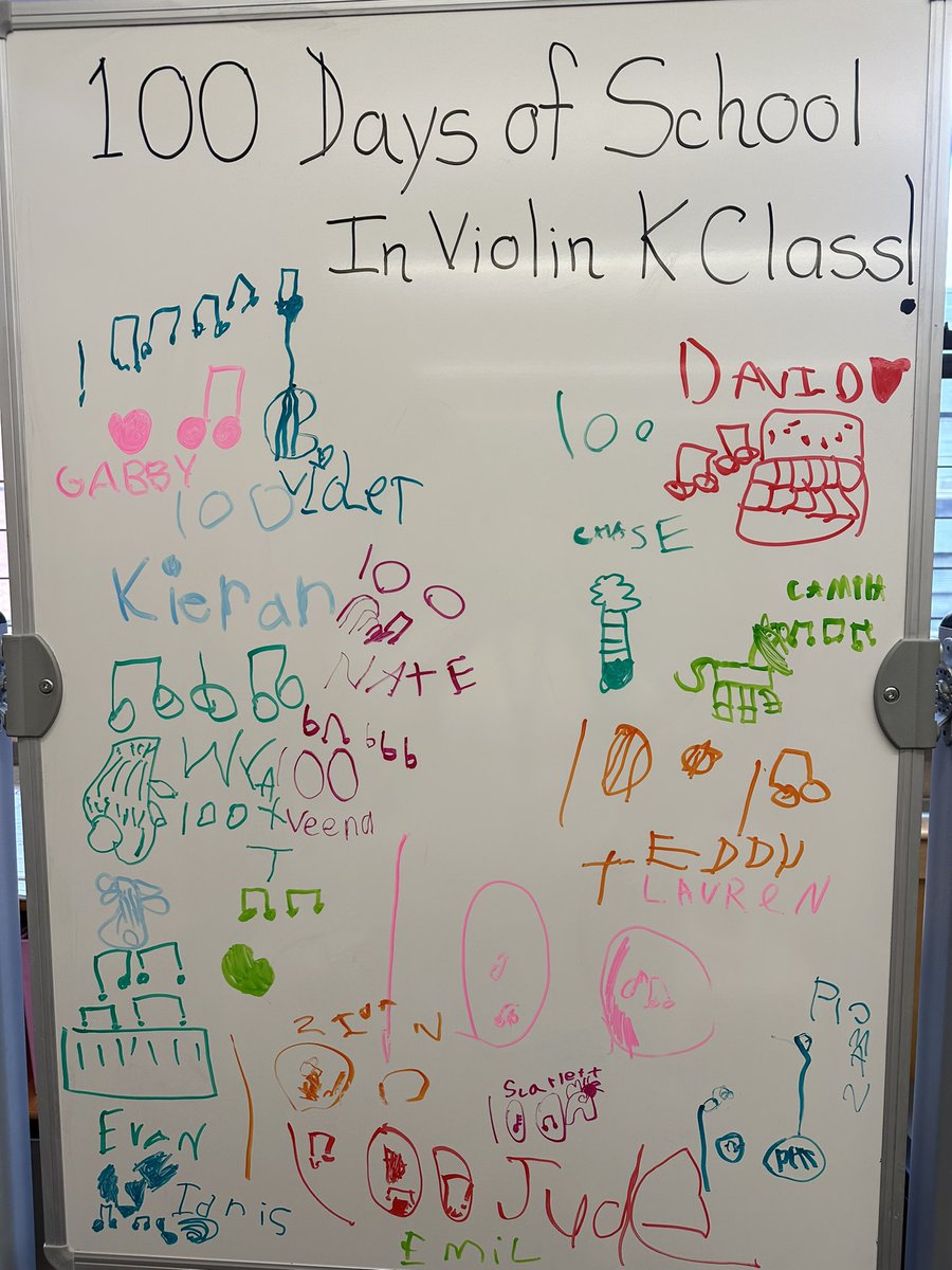 CaedmonViolin's tweet photo. 100 Days of School! 🎻🎶 #CaedmonViolin #CaedmonKindergarten #TheCaedmonStory #CaedmonCreativity https://t.co/wFTRi60DfM
