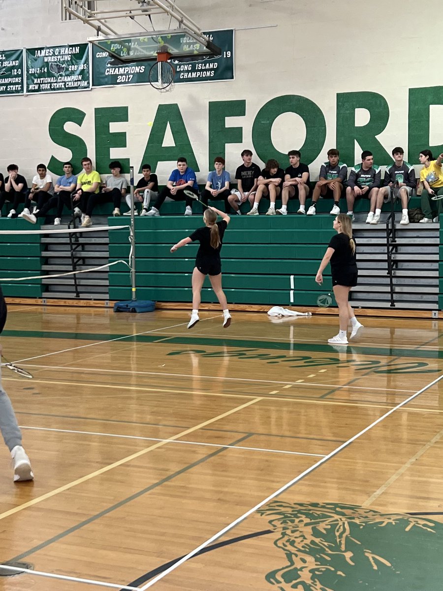 The Badminton tournament was a huge success with fifty-two teams. Thank you for organizing the event, Seaford High School PE team!