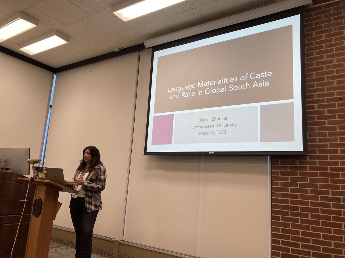 Dr. Shankar treating us at SoSy to her intriguing talk “Language Materialities of Caste and Race in Global South Asia”! 🤩 <a href="/shalini_shankar/">Dr. Sounds Like Colony</a>