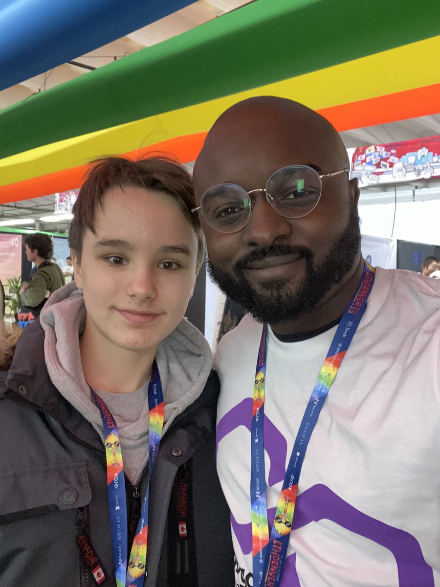 tonyolendo's tweet photo. The absolute highlight of my day has to be meeting @LeoAWolanski who’s a 13 yr old smart contract dev building Lens Gold on @0xPolygon and @LensProtocol https://t.co/nBrRBmyp41
