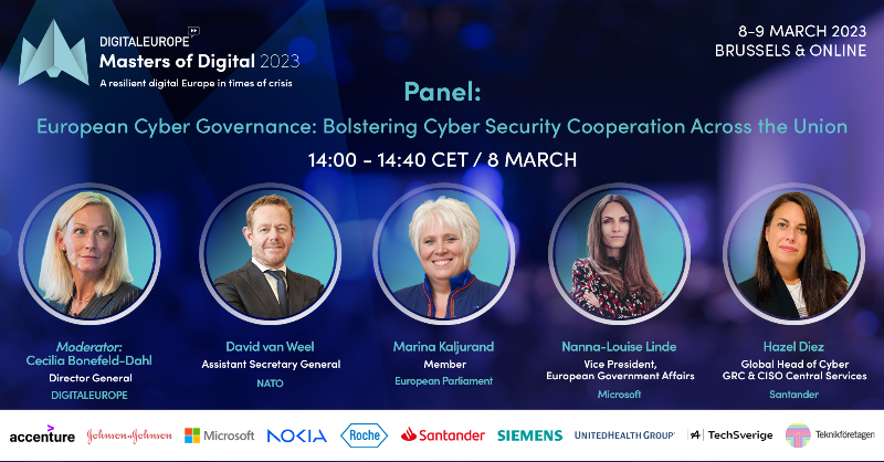 DIGITALEUROPE's tweet photo. ❗ Coming to #MoD2023? Bookmark this summary of Day 1️⃣'s panels so you don't miss a second!

Experts will cover...

➡️ #EnergyCrisis
➡️ #CyberResilienceAct
➡️ #FemaleFounders in Tech &amp; more!

Not registered yet? You can tune in from anywhere by attending online. Don't wait ⤵️