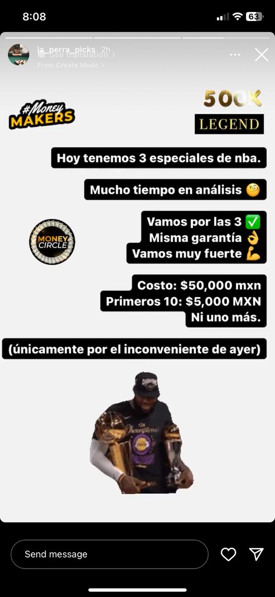 BlackUser_Bets's tweet photo. PERRA PICKS

✔️Jugadas DIRECTO DE LA PERRA PICKS, totalmente originales y a tiempo
✔️EFECTIVIDAD DEL 87% EN JUGADAS ESPECIALES
✔️3 Jugadas con momios de -110
✔️No pagues $10,000 o $25,000 pesos mx diarios, aquí conmigo te las dejo a precio rebajadisimo para que generes https://t.co/F07PGvJzAK