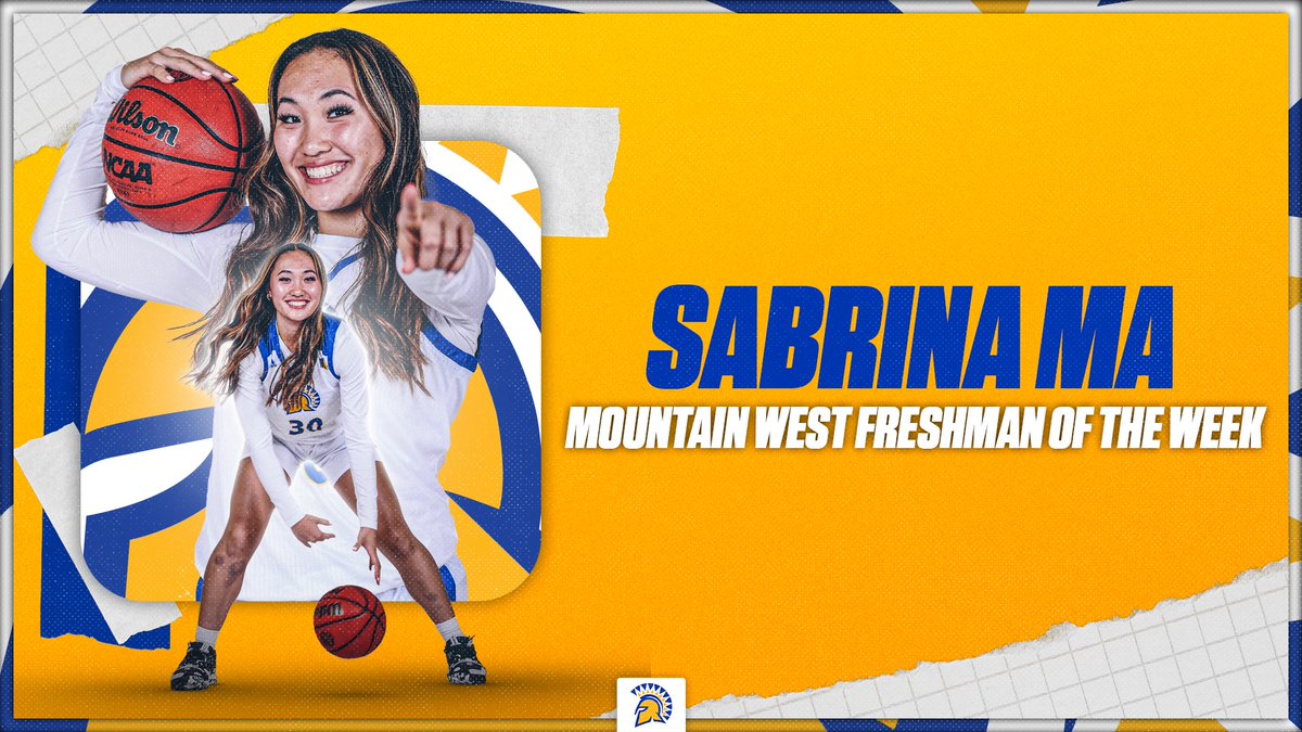 Congratulations to <a href="/sabrina_maz_/">sabrina_maz</a> on being named the <a href="/MountainWest/">Mountain West</a> Freshman of the Week for the second time this season!

Sabrina scored a career-high 24 points in Tuesday's win over Utah State with four 3-pointers!

#LegacyOverMe | #LevelUp | #AllSpartans