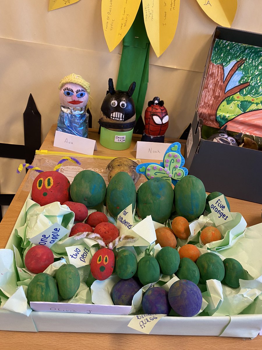 Reception1CMPS's tweet photo. Just some of the wonderful World Book Day design a potato competition entires!!!

Well done to all the children in Reception who have worked hard on these!!! 📚 

#reception #loveofreading #worldbookday #competition https://t.co/KYD1L7gAR8