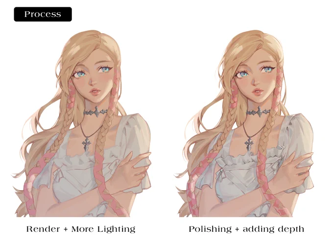 Just wanted to share the process of how it looked throughout :) 