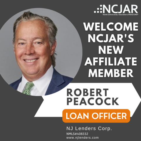 CrystalNCJAR's tweet photo. Let’s give a warm Welcome to NCJAR’s Newest Affiliate Member, Robert Peacock, Loan Officer of NJ Lenders Corp. For more information about Robert, please visit https://t.co/09vX9wwjcX. #NCJAR #AffiliateMember #NJ #NJLenders https://t.co/l1OIjSnXls