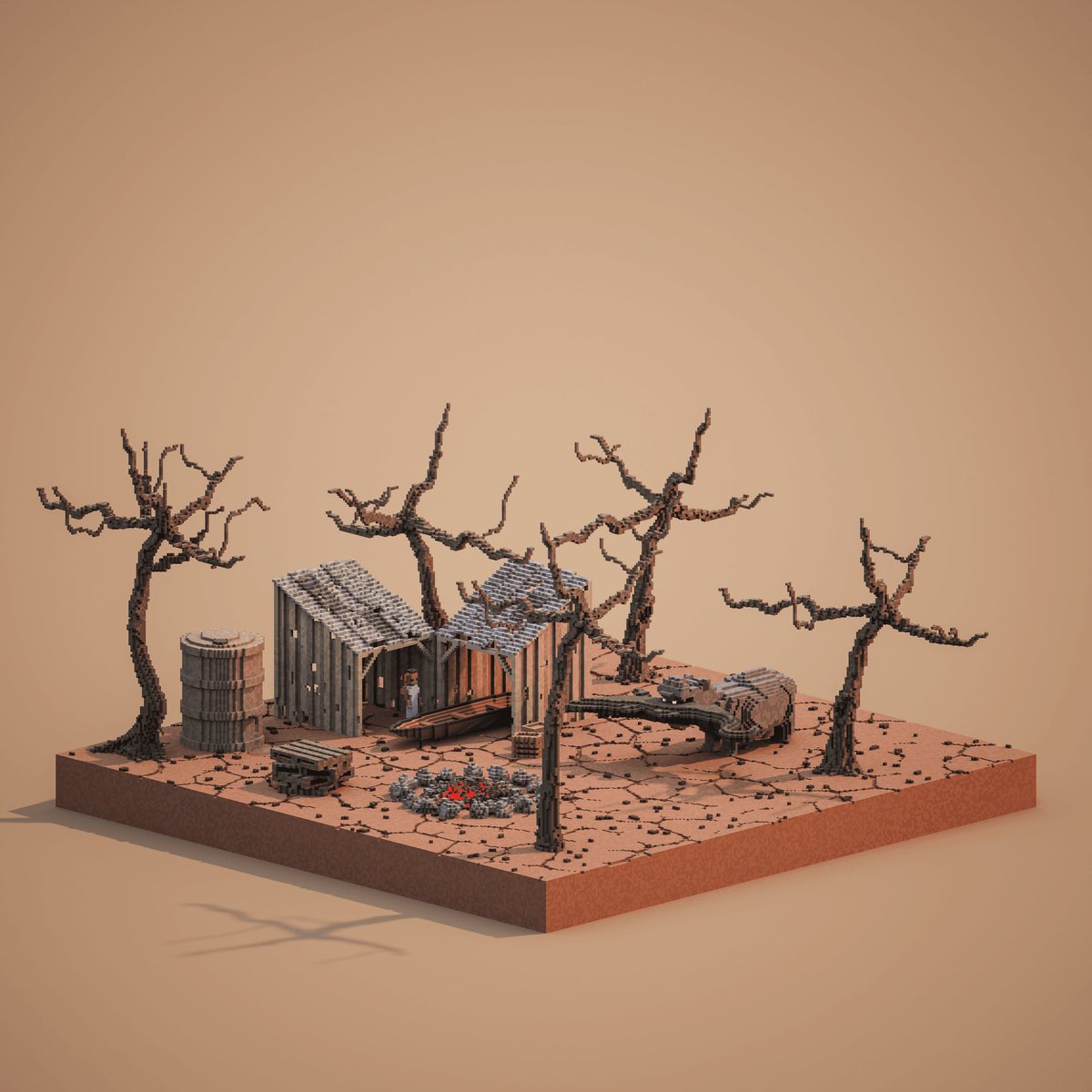 Beamer73x's tweet photo. Nice a hippo with an appetite!  #NFTs #NFTcommunity #VoxelVille https://t.co/MaAMnnqhK1