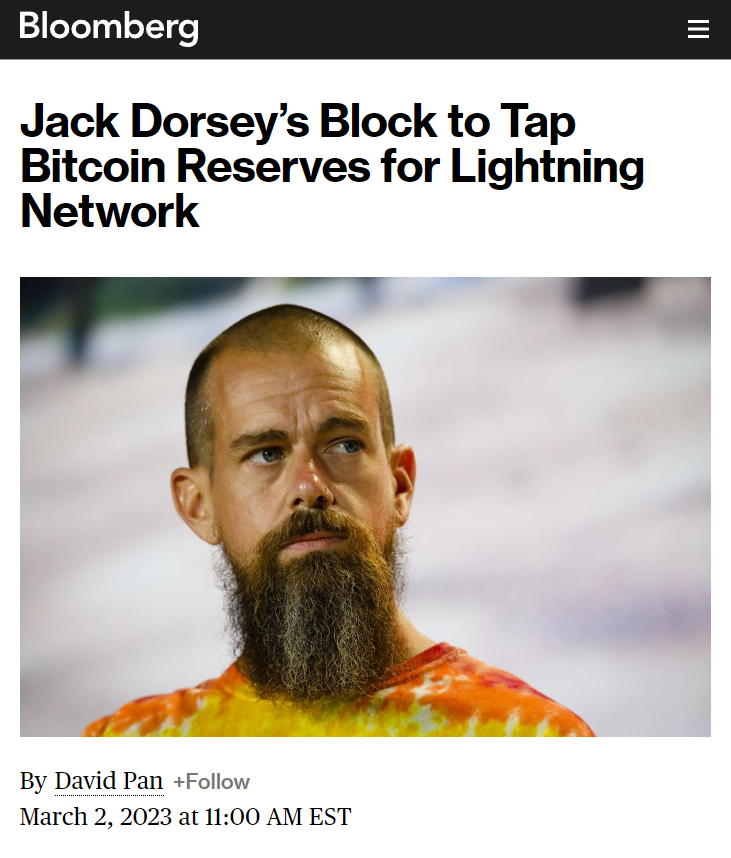 DocumentingBTC's tweet photo. ₿𝗥𝗘𝗔𝗞𝗜𝗡𝗚: @Jack Dorsey’s digital payment company @Blocks said it will be using its own #bitcoin reserves to provide liquidity to #bitcoin’s #lightning ⚡️ network, a protocol for sending money instantly. https://t.co/SZB4Ppj7no