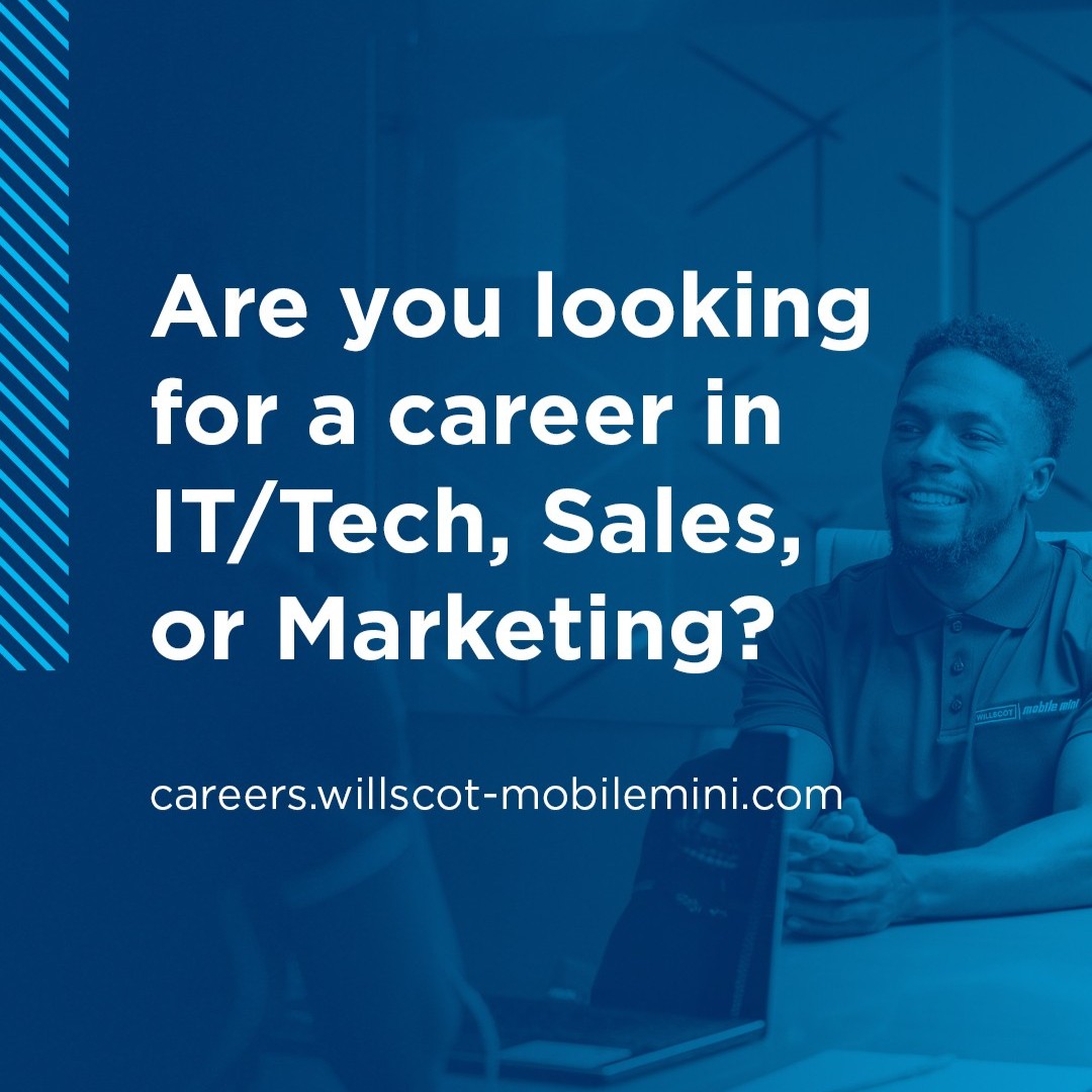 BestCompaniesAZ's tweet image. WillScot Mobile Mini is hiring in Sales, Marketing, Collections, and IT/Tech, with roles ranging from Entry Level to Senior Levels, and you are invited to attend their hiring event on March 9, 2023, from 9 am-2 pm

Register for the event here: ow.ly/Jlpj50N7xrU