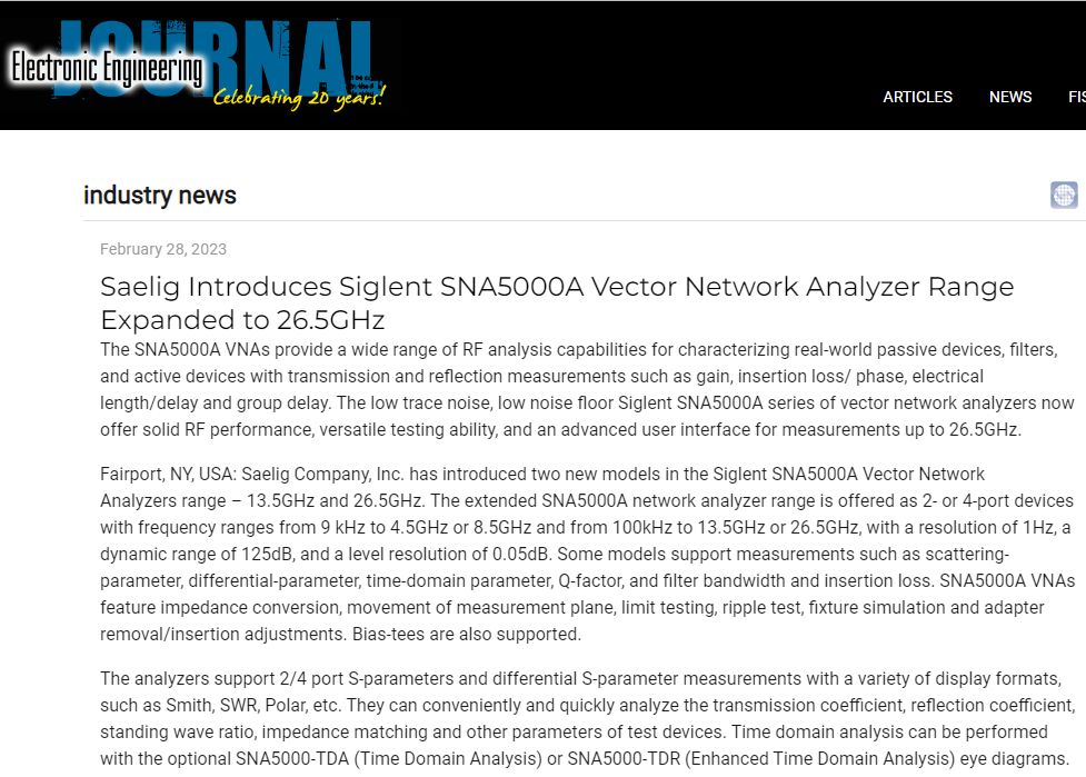 Saelig's tweet image. saelig.com/category/sigle…  #rf #rfengineer #Wireless #vectornetworkanalyzer