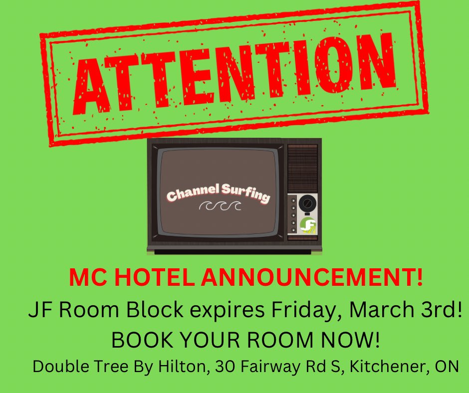 Have you booked your room yet?! 
The block reserved for March Conferences closes tomorrow! Book before it’s too late!