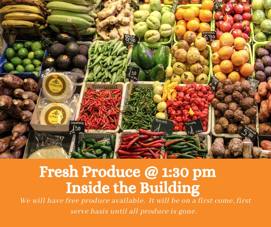 CCMossFW's tweet photo. Parents:
We have received fresh produce for our Good for You Pantry, along with a donation from Foodland in partnership with Blue Zones. It will be available at 2 pm until it is gone. We have a variety of fruits and vegetables. We look forward to seeing you. https://t.co/FPW5opLHA3