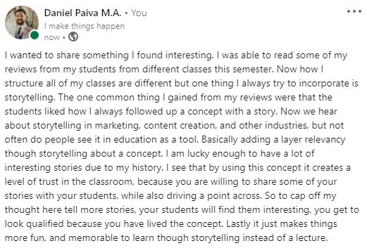 Real_Biz_Ed's tweet photo. Just something I found interesting and wanted to share! #teachertwitter #education #highered #storytelling https://t.co/kYd6ydGz81