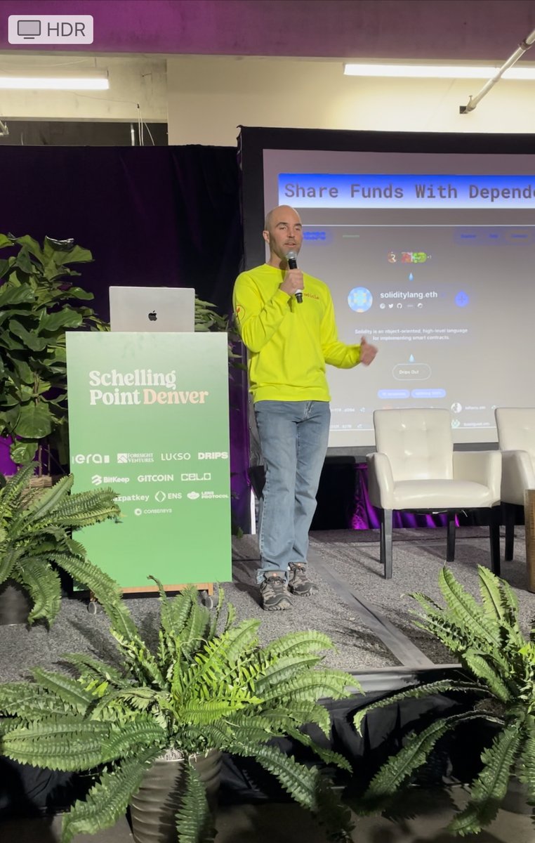 schellingpoint_'s tweet image. &quot;You&apos;re only secure in your product if your dependencies are secure.&quot;

-Andrew Dickson @dripsnetwork on the #SchellingPoint Main Stage.