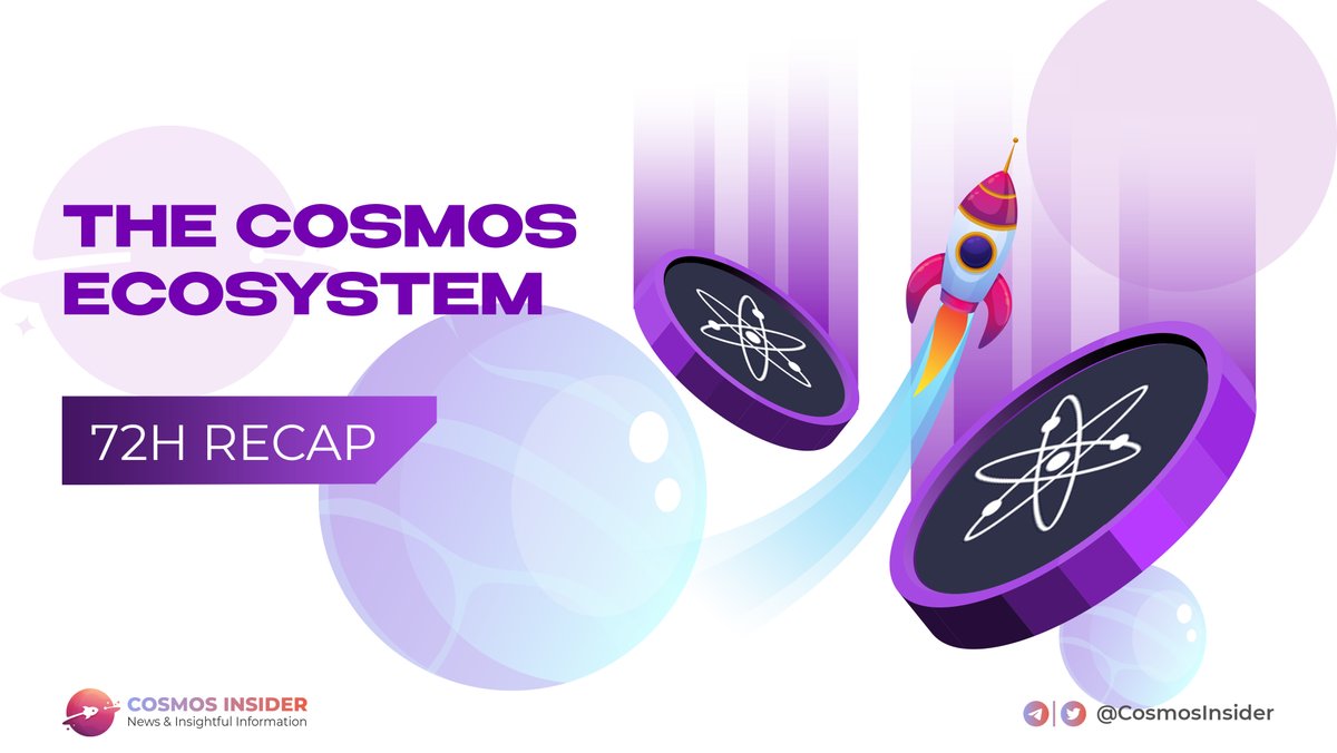 CosmosInsider's tweet photo. The @cosmos ecosystem is rapidly expanding with new innovations, potential project launching, deploying, or integrating into the ecosystem 🪐

@CosmosInsider is pleased to share a recap of notable happenings in the #Cosmos ecosystems during the last 72 hrs. 

Check it out 👇🧵 https://t.co/J7E1xHGUaD