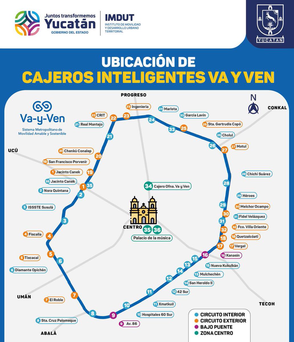 ImdutYucatan's tweet photo. ⚠️ Recuerda que, a partir del 20 de marzo, con las nuevas rutas del #CircuitoMetropolitano, es primordial contar con tu #TarjetaInteligente , para poder abordar éstas unidades, ya que el pago,
en éste circuito, será totalmente electrónico. 

👉🏼te dejamos toda la información https://t.co/4EmA5T1ehj