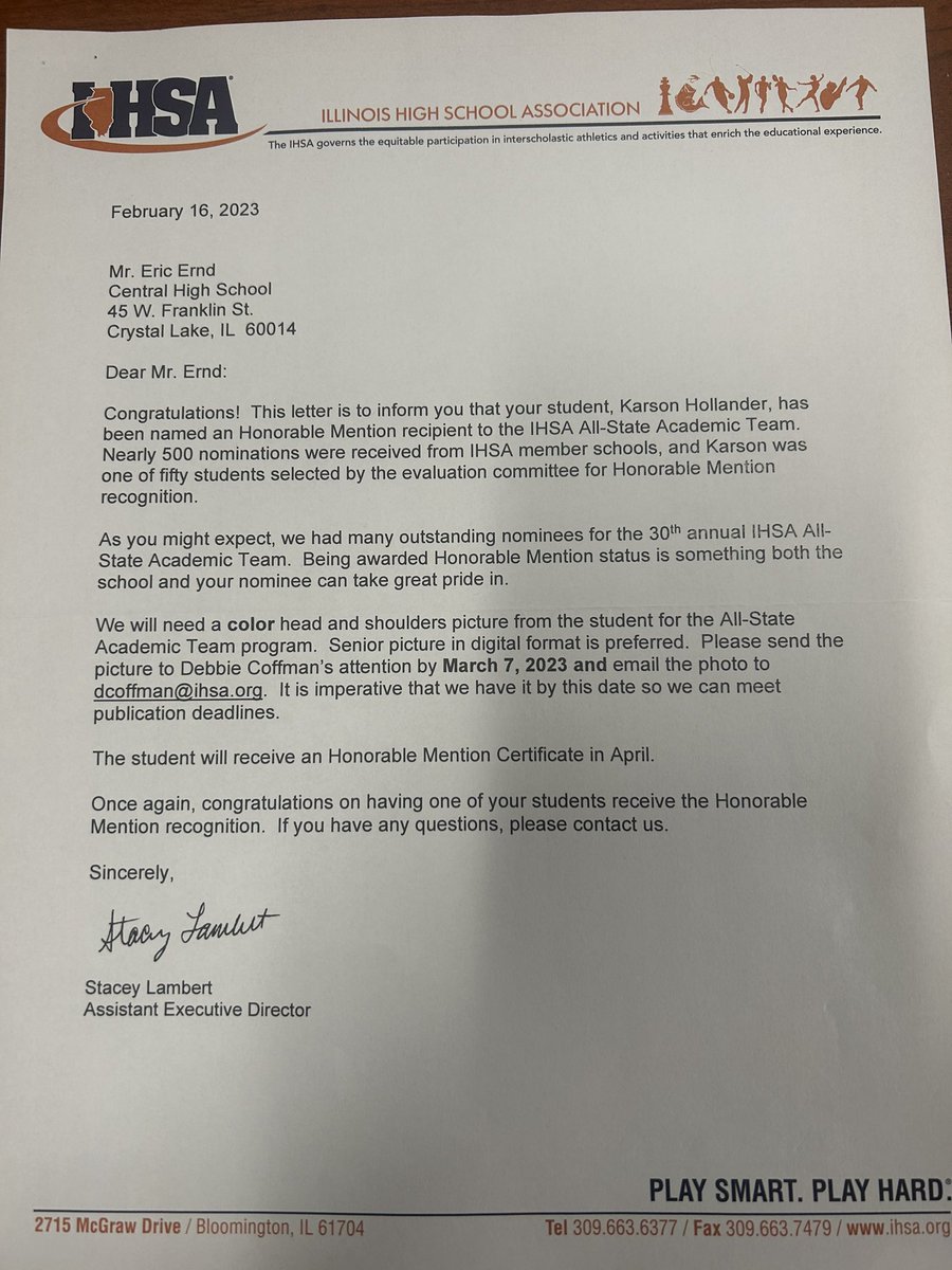 clcathletics's tweet image. Congratulations to Karson Hollander on being named an Honorable Mention recipient to the IHSA All-State Academic Team!!!  Such an incredible accomplishment! #weRclc #TigerPride