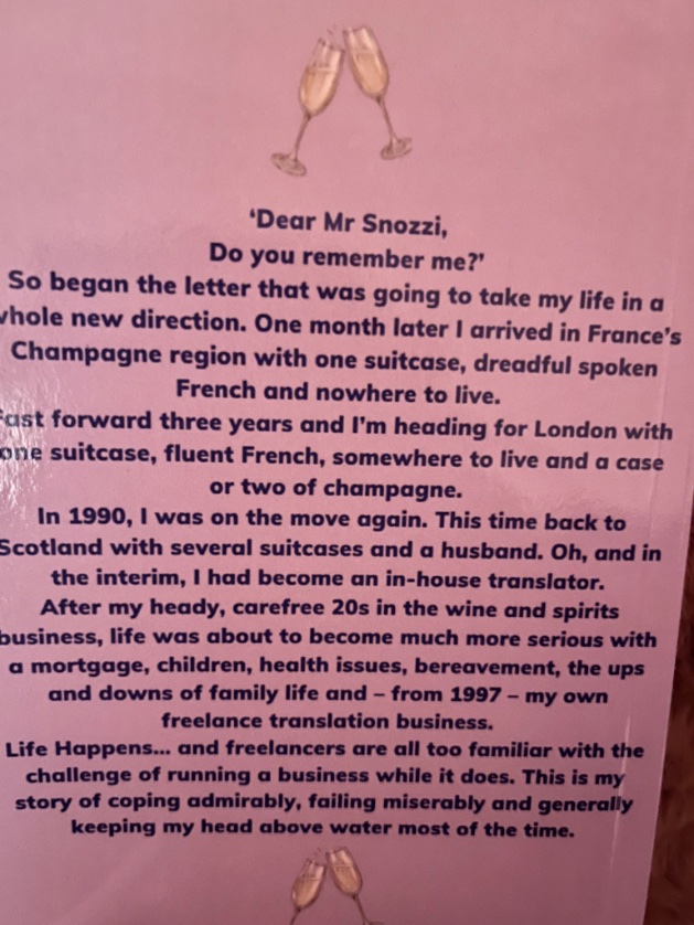 Lynsey🏴 (@shesfromwales) on Twitter photo It came!
my late cousin’s wife <a href="/AHcreattrans/">Alison Hughes</a> wrote it ..great reviews ! Alison wrote it after Malcolm
my cousin passed away suddenly .. its about her life in the Champagne world /French translator and adventures
<a href="/NWalesSocial/">#NorthWalesSocial ⬆️🏴🤝</a> <a href="/ThePhotoHour/">#ThePhotoHour</a> #WorldBookDay2023 It came!
my late cousin’s wife <a href="/AHcreattrans/">Alison Hughes</a> wrote it ..great reviews ! Alison wrote it after Malcolm
my cousin passed away suddenly .. its about her life in the Champagne world /French translator and adventures
<a href="/NWalesSocial/">#NorthWalesSocial ⬆️🏴🤝</a> <a href="/ThePhotoHour/">#ThePhotoHour</a> #WorldBookDay2023