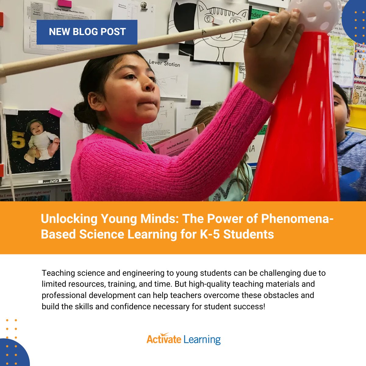 We're excited to kick off our 3-part blog series on K-5 science education with a post on the importance of introducing science and engineering concepts to young students and how teachers can overcome common challenges. 👉  buff.ly/3SPDBFO  #PRIMEscience #elemchat 🧒👧