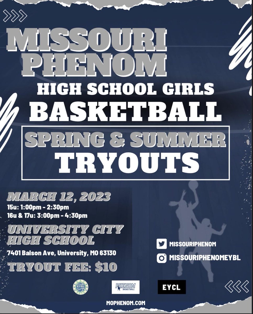 MissouriPhenom's tweet photo. #MOPHENOMSTL
#HIGHSCHOOLTRYOUTS
#MARCH12
@CoachSantanaSTL @TravisWallace6 @truck0820 @CoachMoe314 @LarrySs40 @CoachStefSTL @Dmmantz https://t.co/XbFpPTOq8E