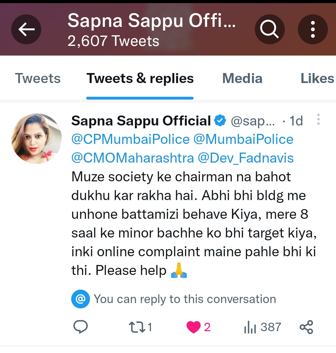 Xxx Com Video Sapna Ki - Sapna Sappu Official on Twitter: \