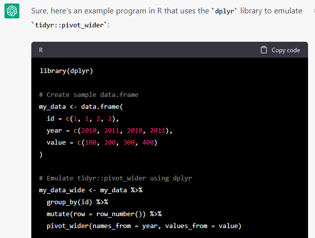 echarty_R's tweet photo. 🐙 chatGPT writing R code... almost there
It can do the simple, how about the hard ? 
Click the link to see the result:
🔗 https://t.co/8D97PeYu7c
#rstats  #datascience #chatGPT https://t.co/QJf2soA98O