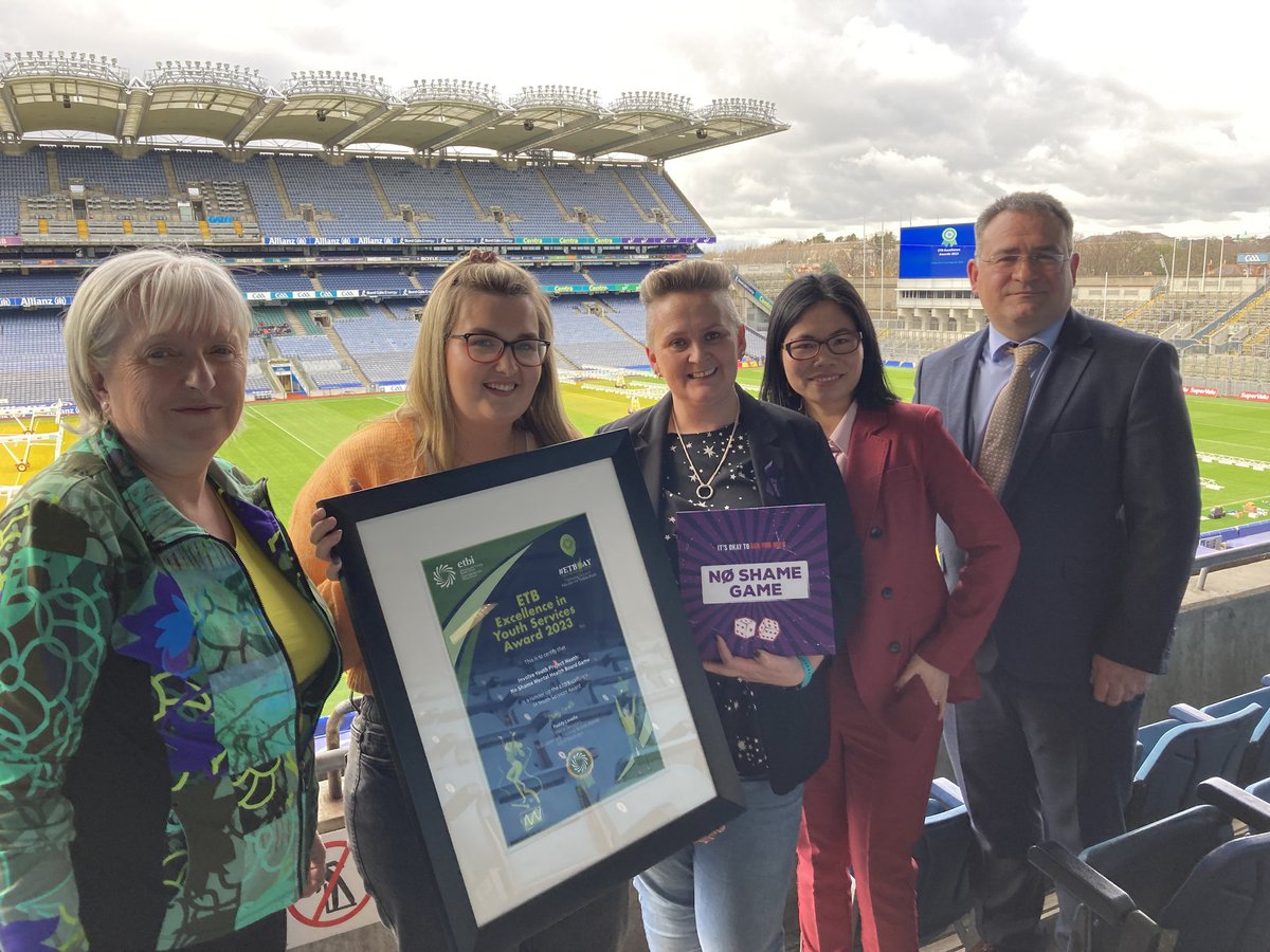 InvolveMeath's tweet image. Delighted to be supported so well by @cllrmariamurphy,  Sinead Fearon and Kelvin Harvey from @lmetbfet and Dingfen Zhong from @dcediy to recrive our runners up award at the ETB Excellence Awards in the area of youth projects #ETBDay