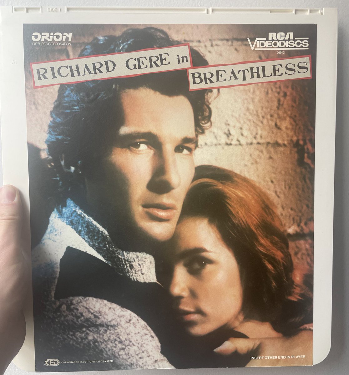 FunCityEdition's tweet photo. Some design sources for the BREATHLESS (1983) limited edition Blu-ray slipcover. #RCASelectavision #CED #Breathless #RichardGere #ValerieKaprisky #VestronVideo #laserdisc #OrionPictures #FunCityEditions #TheyAllLaughed #laservideodisc #1983 #cultmovie #JimMcBride https://t.co/MQDzamCC8u