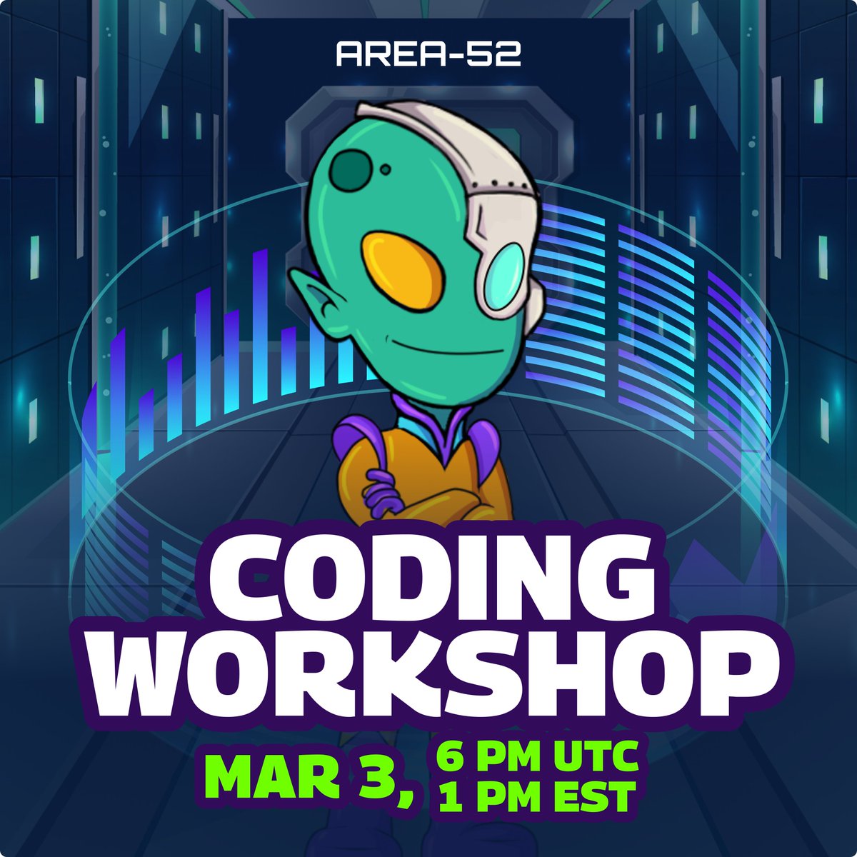 🛸 Area 52 Workshop 🛸

🤔 Having problems creating your NFT passport from course 2? 

Join us on Discord and ask all the questions you need about course concepts, and more!

📅 March 3rd at 6PM UTC / 1 PM EST 

📎 Set your reminder on Discord: discord.com/events/8922034…