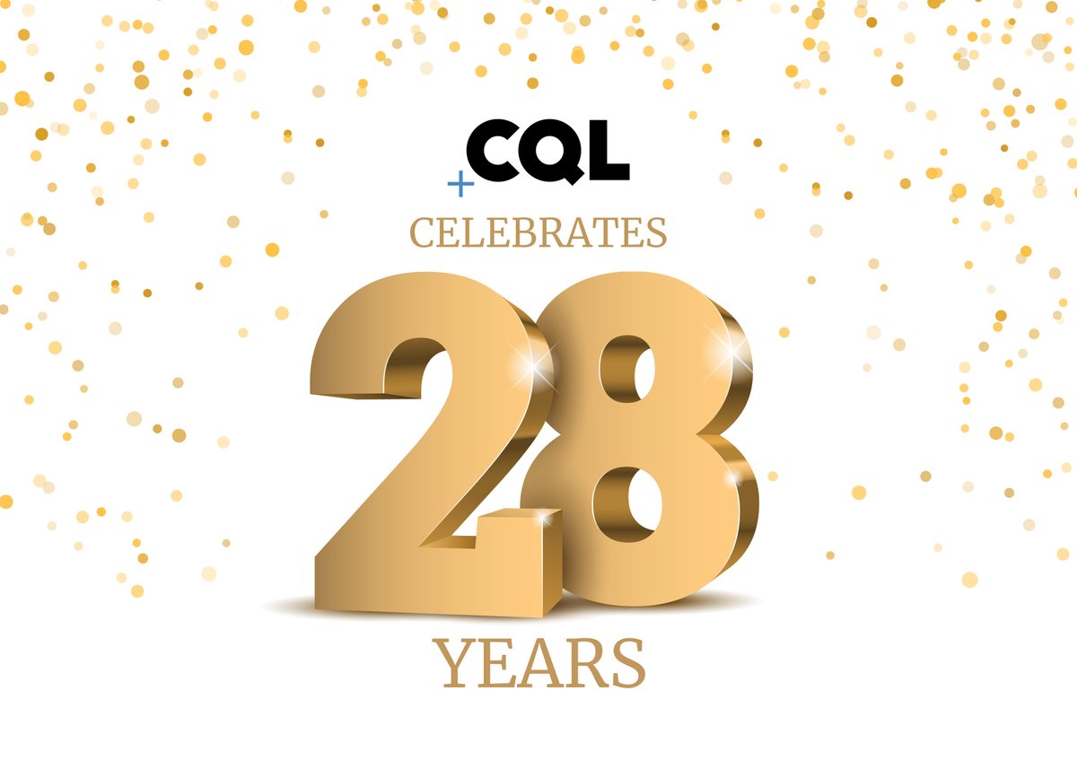 Celebrating 28 Years Today! A special thanks to our amazing team at CQL and our clients - we wouldn't be here today without all of you!!
#anniversary #28years #cql #team #thankyou