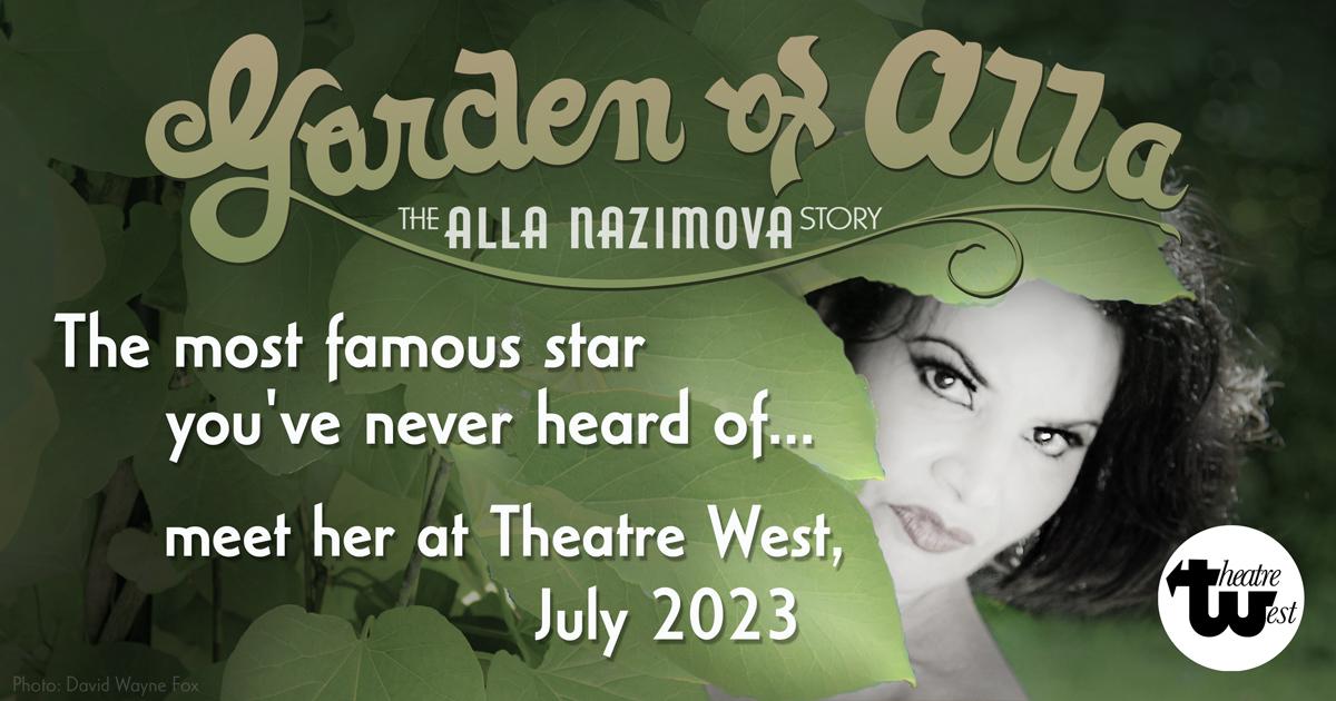 BehindTheBarPro's tweet photo. Here we go...!

Mark your calendars for July at @TheatreWest 

cc: @AnneLeyden5 @500Turtles @RomyNordlinger 

#LAThtr #LAtheatre #TheatreWest #producers #producerlife #AllaNazimova #GardenofAlla #GardenofAllah https://t.co/2B17vmZM0T