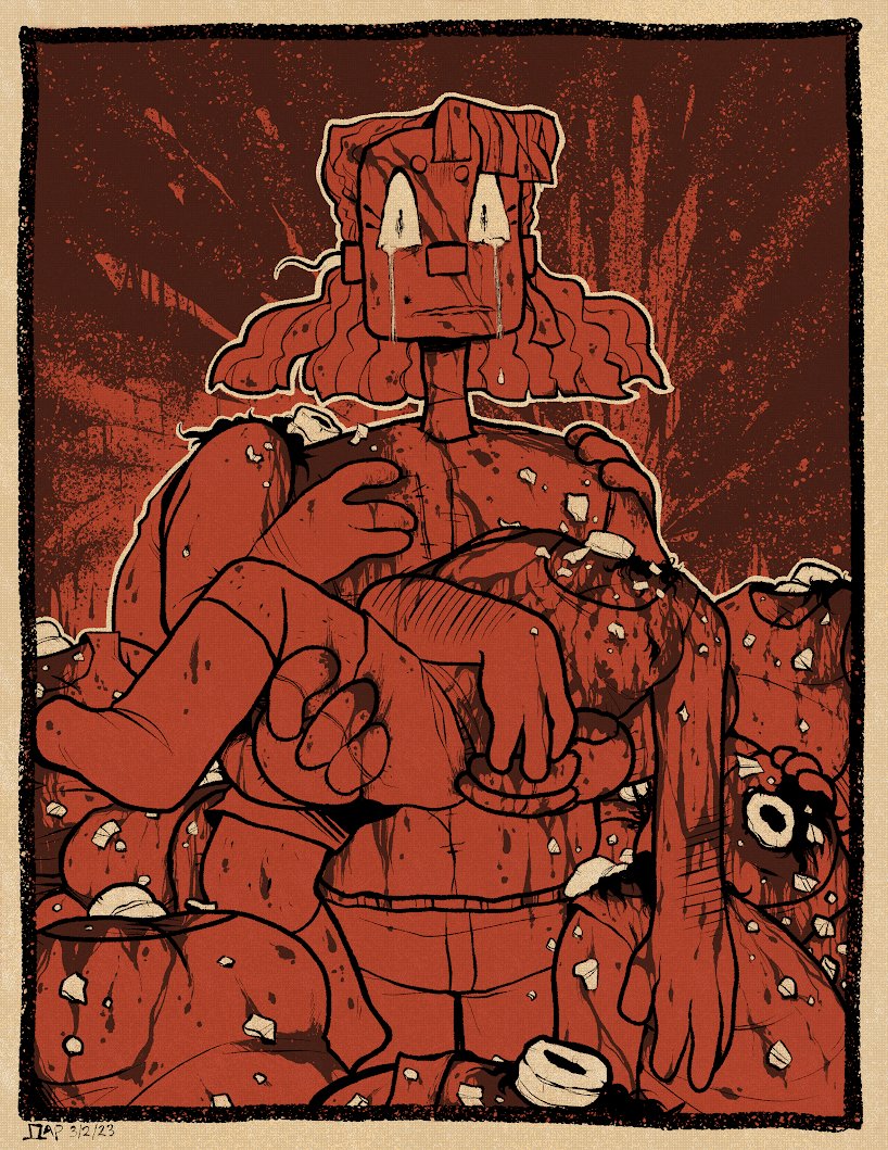 BigPuzz's tweet photo. ( tw blood gore &amp; bkmn spoilers)

you know what they say about making an omelette https://t.co/J99tSzITOw
