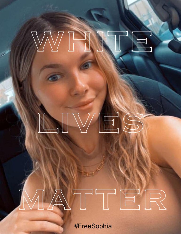 Repost if you stand with Sophia Rosing.
13 years in prison for a harmless, drunken rant because her skin is White.