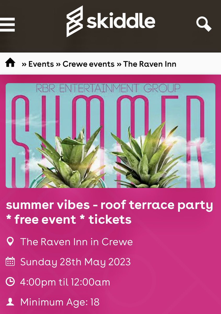 DJDS79743329's tweet photo. Save the date: Summer Vibes Rooftop Party @ The Raven Inn, Crewe (Sunday May 28th, 4pm - 12am). Free entry - tickets via @skiddle
https://t.co/QfIWKGxj4L
I know it’s early but make sure you get over and start the summer off with the #SummerVibes crew!!! @robejz1 #DJSon https://t.co/rpEJnLVzZT