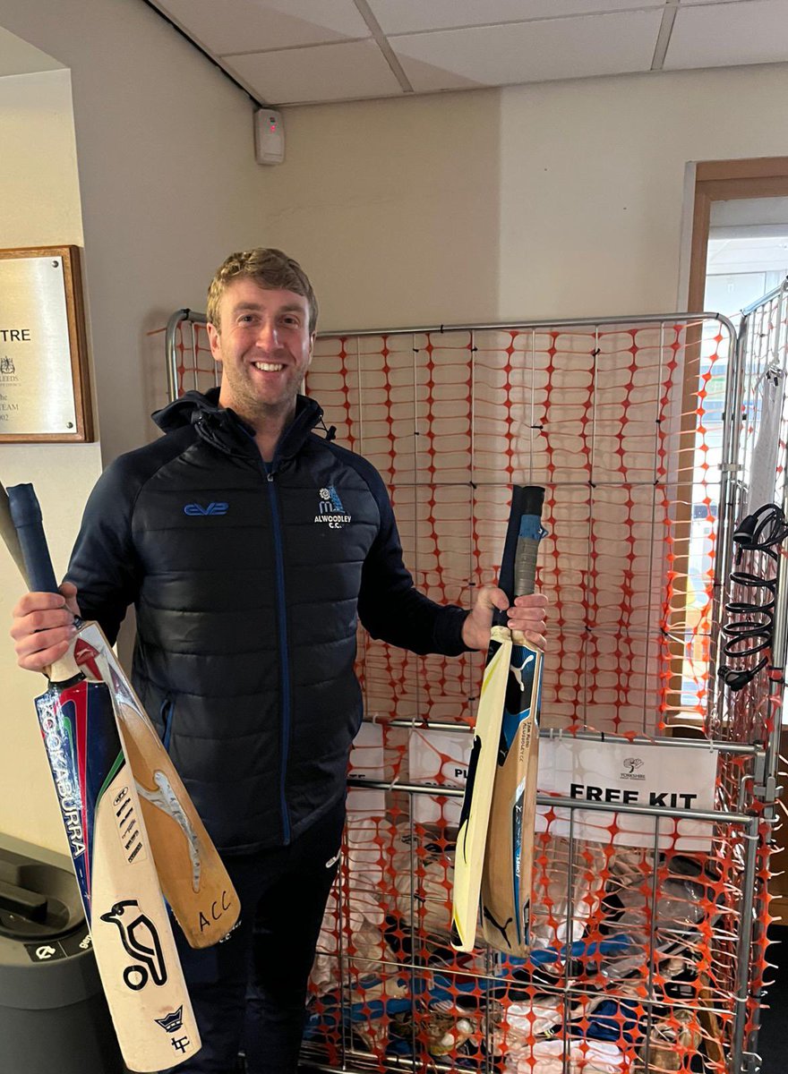 After a declutter we found a number of cricket bats which were surplus to our requirements. Patto donated these bats to the @YCCC_YCF Cric-Kit recycling hub. Hopefully doing a little bit to help support accessibility in the game. 
#CricKit #donate #yorkshirefamily #cricketforall