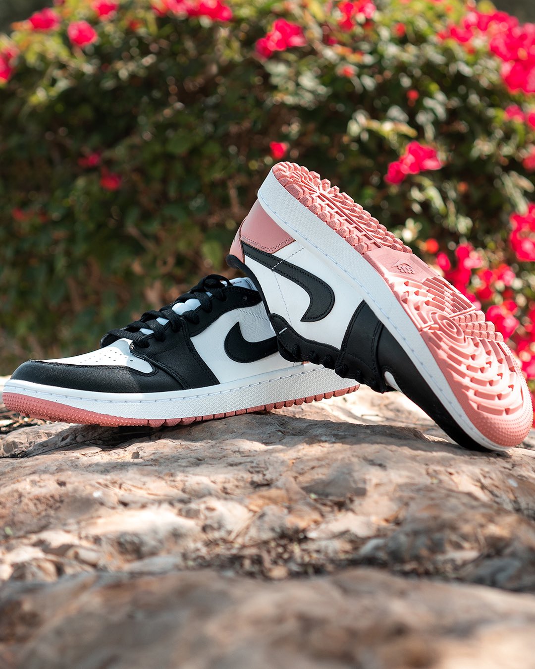 Men's Nike Air Jordan 1 LOW Golf 'Rust Pink' White Black