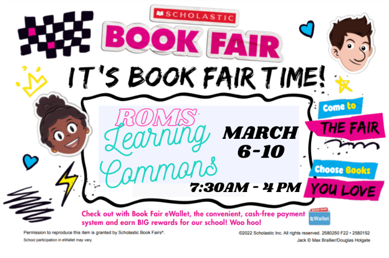 romiddleschool's tweet photo. Mark your calendars - it's Scholastic Book Fair time! From March 6-10 come experience the excitement! 

Visit us in the Red Oak Middle School Learning Commons or our book fair website for previews and online ordering: https://t.co/0tWSBalRv3 
Thanks for supporting our kids! https://t.co/FxMqpdwKrH